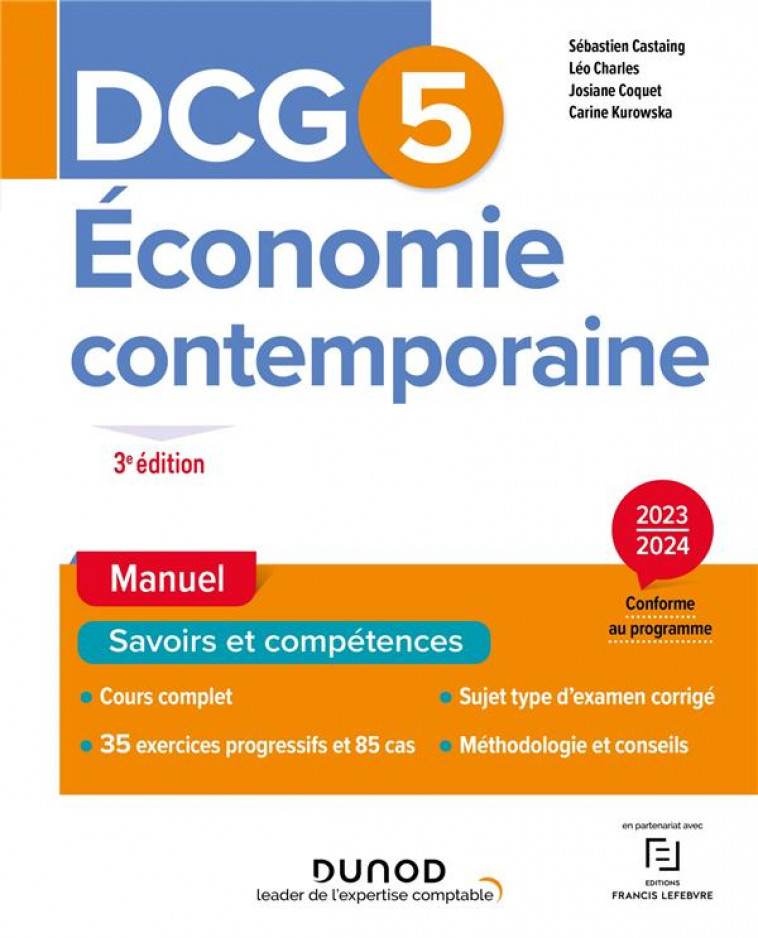 DCG 5 ECONOMIE CONTEMPORAINE - MANUEL - 2023-2024 - CASTAING/CHARLES - DUNOD