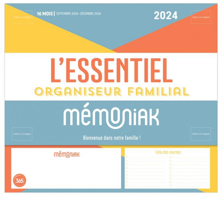 MINI-ORGANISEUR FAMILIAL L ESSENTIEL MEMONIAK 2024 - CALENDRIER