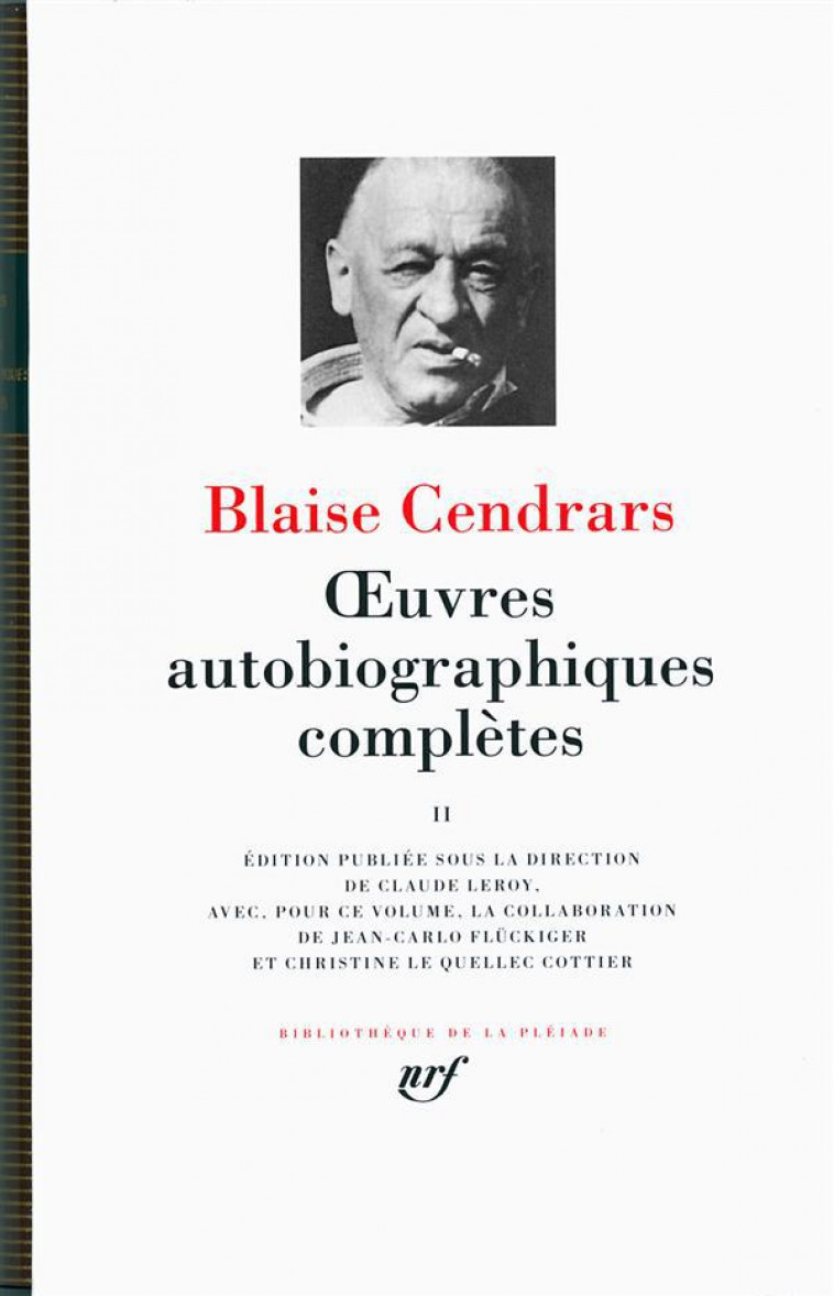 OEUVRES AUTOBIOGRAPHIQUES T2 - CENDRARS BLAISE - Gallimard