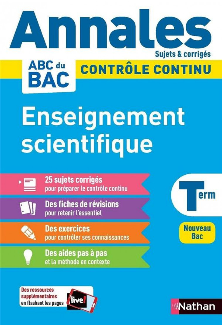 ANNALES BAC 2021 - ENSEIGNEMENT SCIENTIFIQUE TERMINALE - CORRIGE - COPPENS/LAFOND - CLE INTERNAT