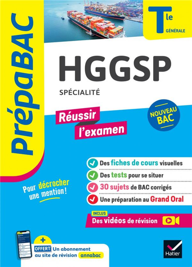 HGGSP TERM GENERALE (SPECIALITE) - PREPABAC REUSSIR L-EXAMEN - BAC 2024 - NOUVEAU PROGRAMME DE TERMIN - CLAVEL/VAN DE WANDEL - HATIER SCOLAIRE