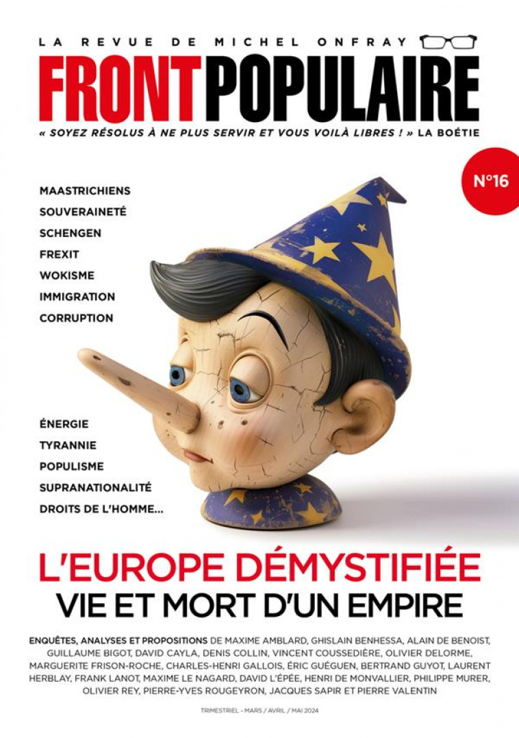 FRONT POPULAIRE N 16 - FRONT POPULAIRE N 16 - TOME 16 - ONFRAY MICHEL - NC
