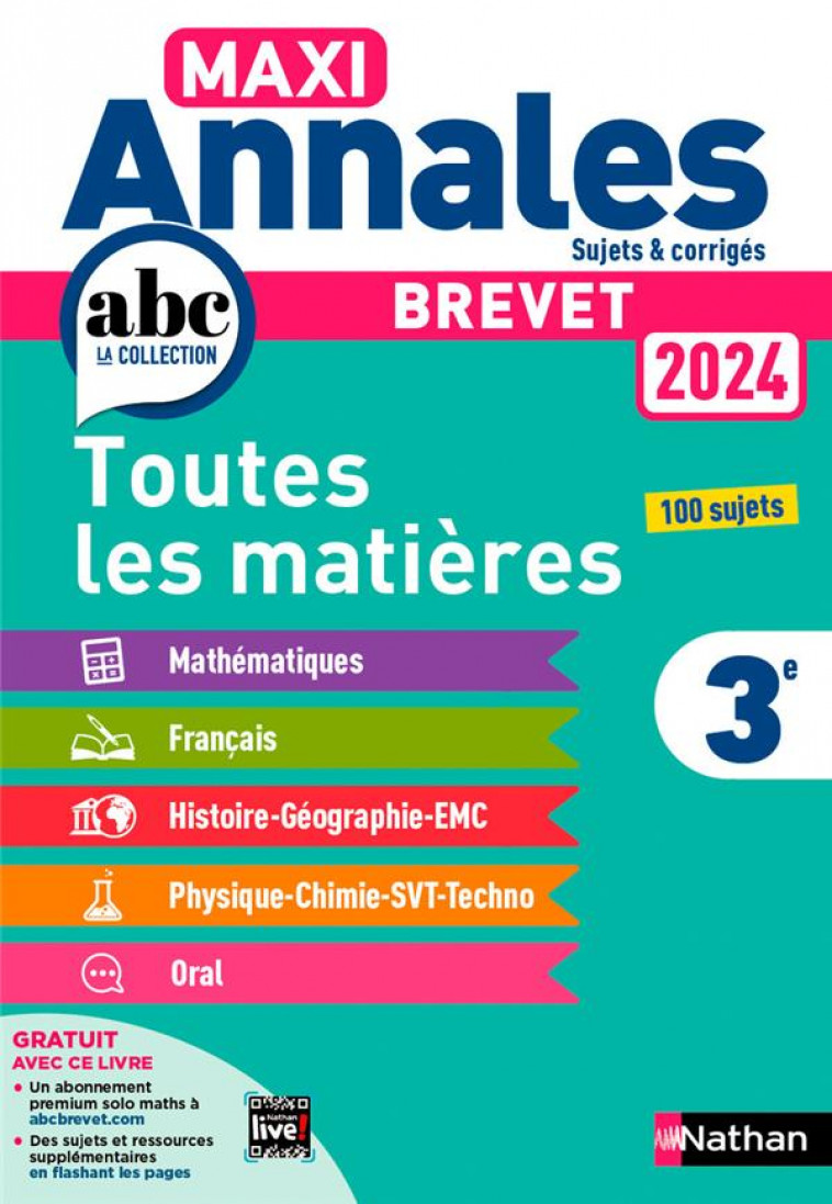 MAXI ANNALES BREVET 2024 - CORRIGE - FEUGERE/BOUHOURS - CLE INTERNAT