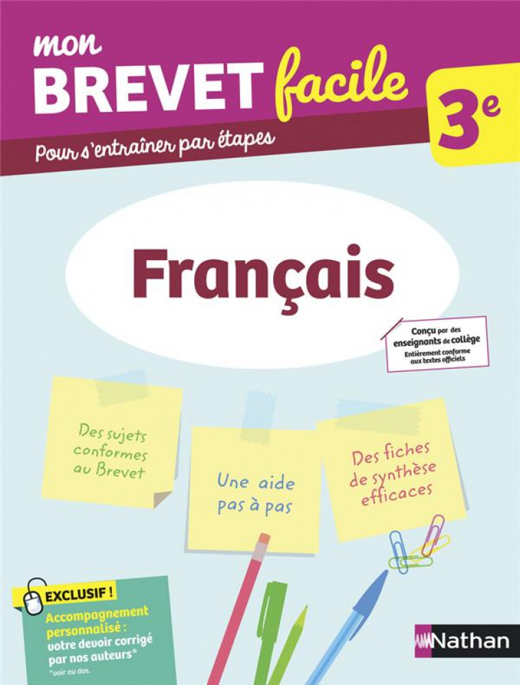 BREVET FACILE-FRANCAIS 3EME - VOL02 - BOUHOURS/TOUCHET - NATHAN