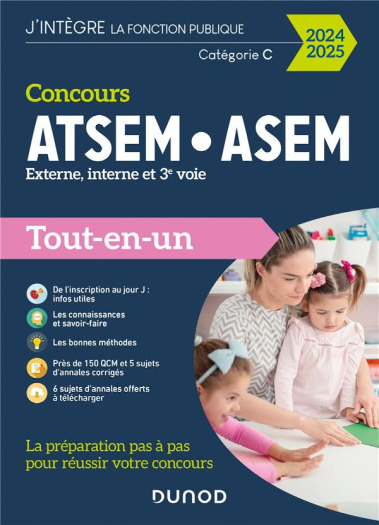CONCOURS ATSEM ASEM  - 2024-2025 - EXTERNE, INTERNE ET 3E VOI - PELLETIER CORINNE - DUNOD