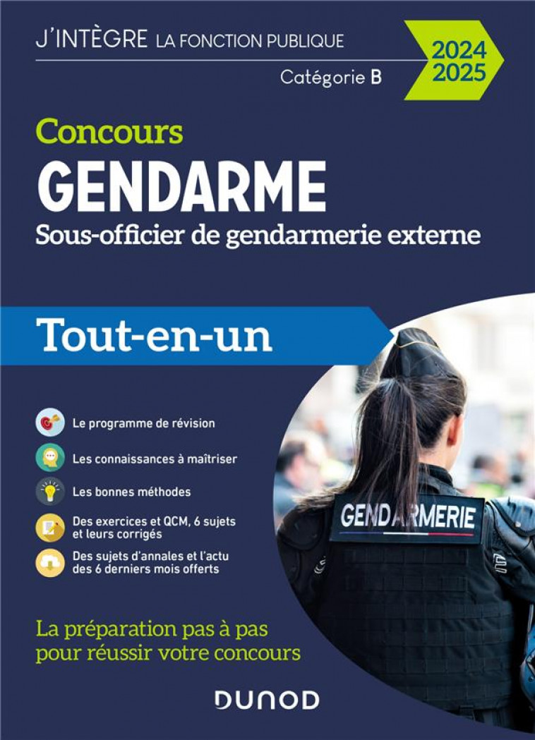 CONCOURS GENDARME - SOUS-OFFICIER DE GENDARMERIE EXTERNE - 2024/202 - CAPESTAN/COUARC-H - DUNOD