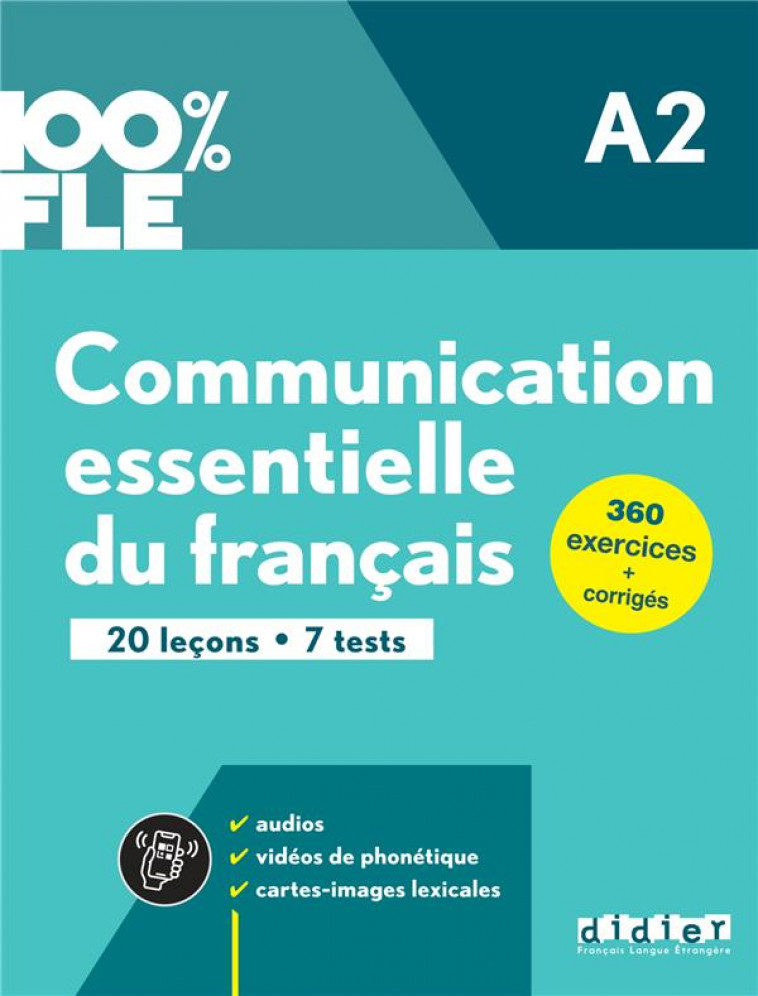 COMMUNICATION ESSENTIELLE DU FRANCAIS A2 - LIVRE + ONPRINT - COLLECTION 100% FLE - CAMARA/GATIN - DIDIER