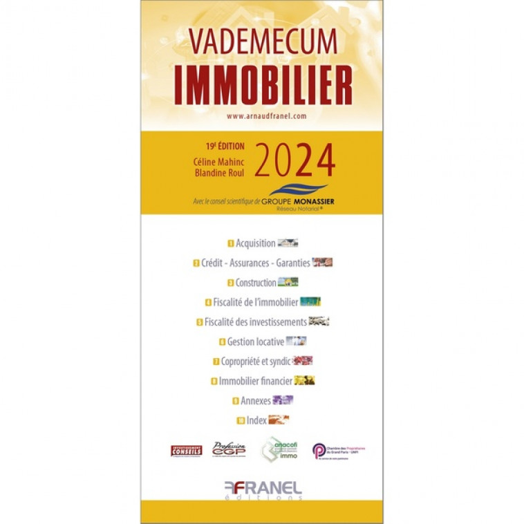 VADEMECUM DE L-IMMOBILIER 2024 - 19E EDITION - MAHINC/ROUL - ARNAUD FRANEL